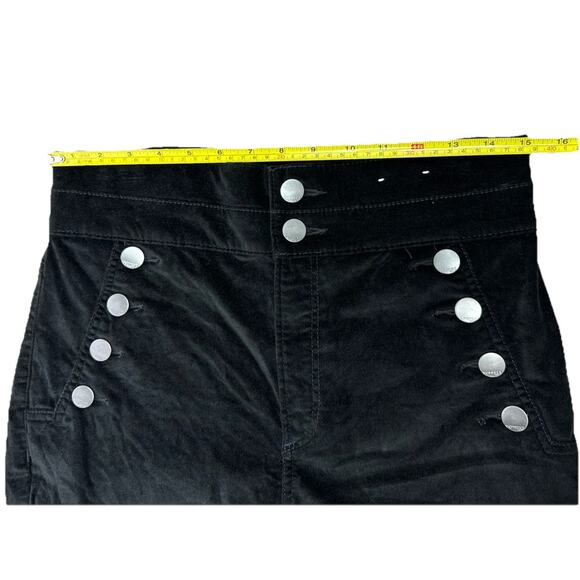 Express Black Velvet Pants Womens 8 Super High Rise Stretch Ankle Legging - Picture 9 of 13